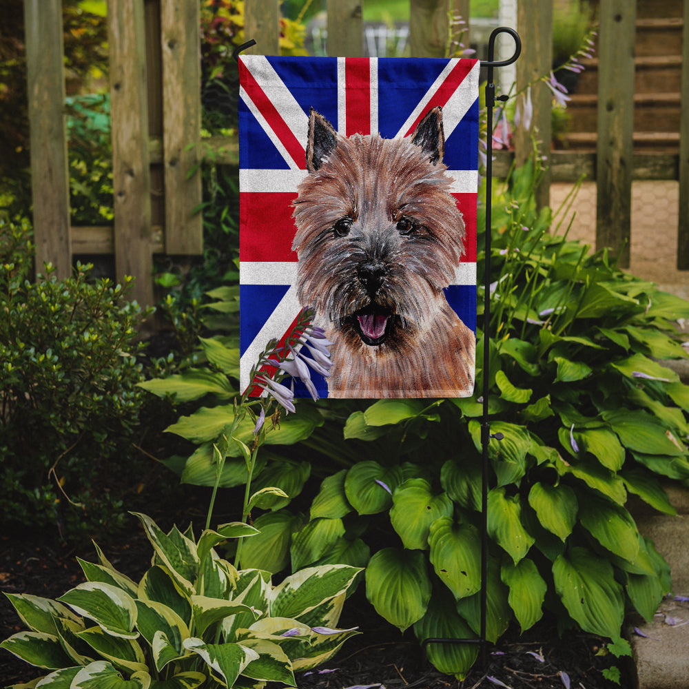 Norwich Terrier with English Union Jack British Flag Flag Garden Size