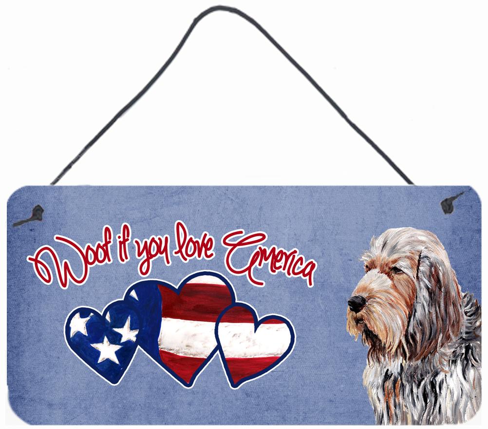 Woof if you love America Otterhound Wall or Door Hanging Prints SC9908DS612 by Caroline's Treasures