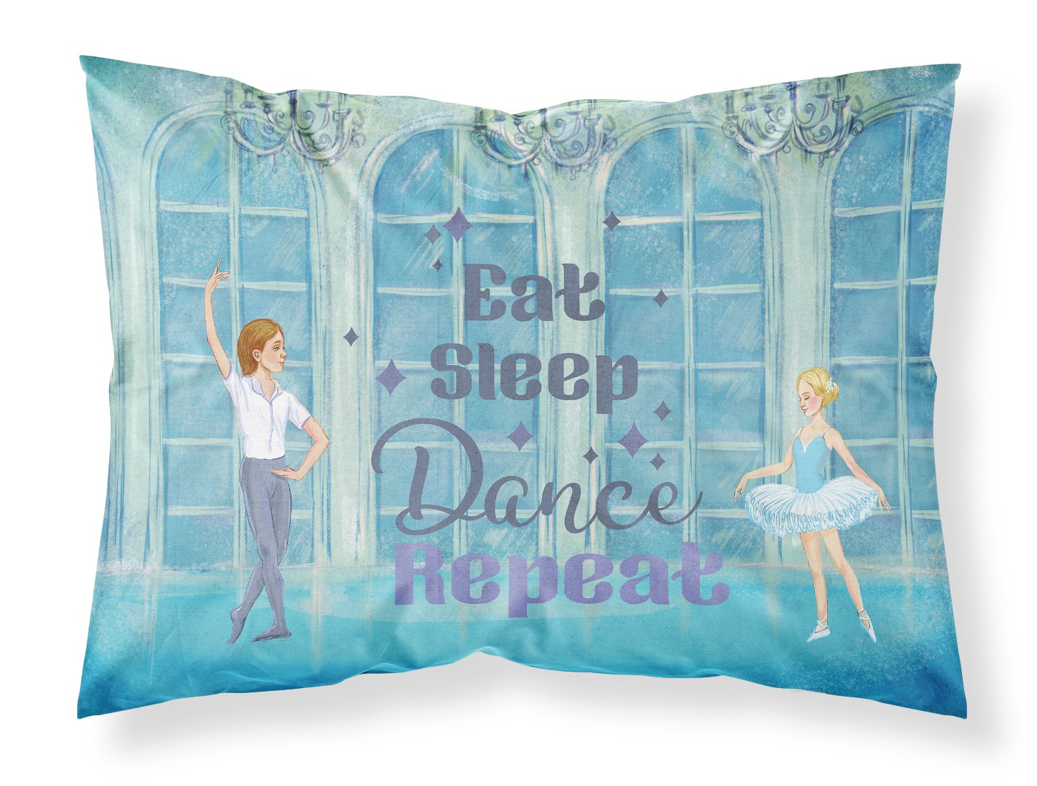 Buy this Eat Sleep Dance Repeat Fabric Standard Pillowcase
