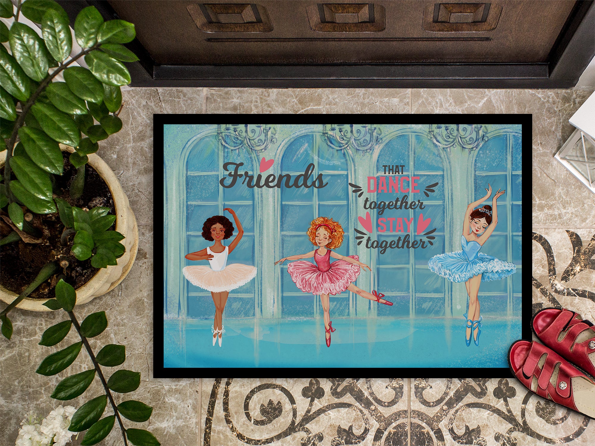 Friends that Dance together stay together Indoor or Outdoor Mat 18x27 - the-store.com