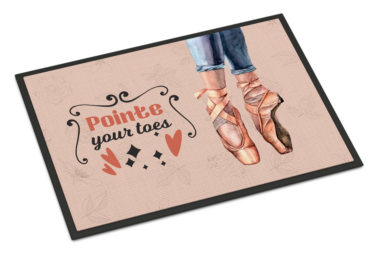 Buy this Pointe your Toes Dance Indoor or Outdoor Mat 24x36