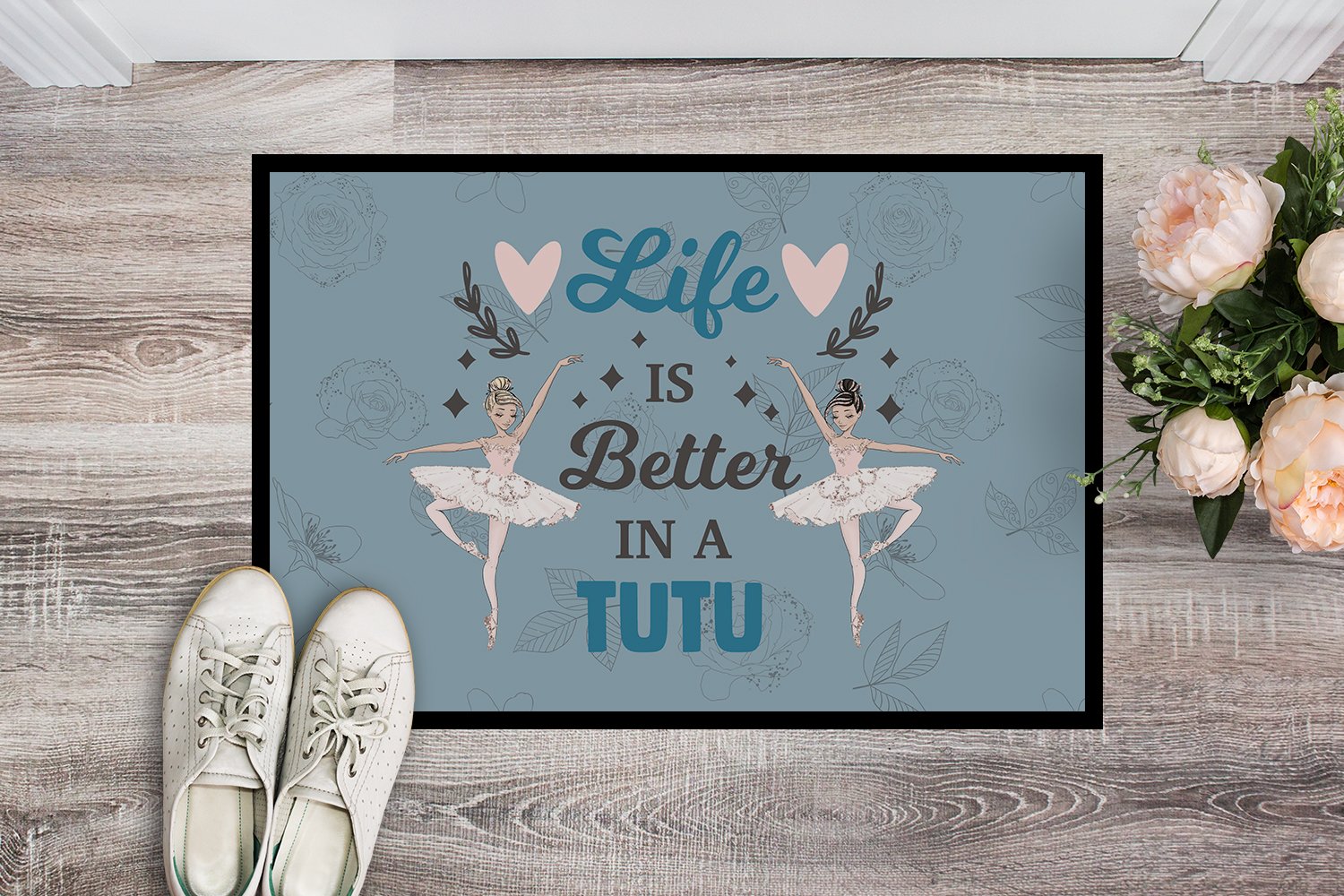 Buy this Life is Better in a Tutu Dance Indoor or Outdoor Mat 24x36