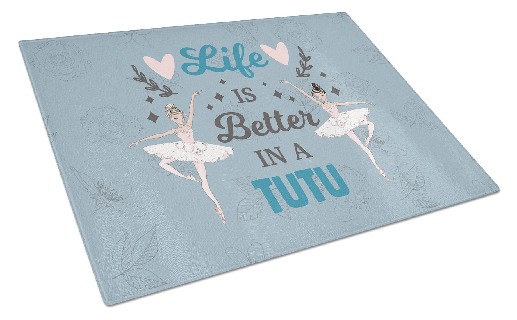Buy this Life is Better in a Tutu Dance Glass Cutting Board Large