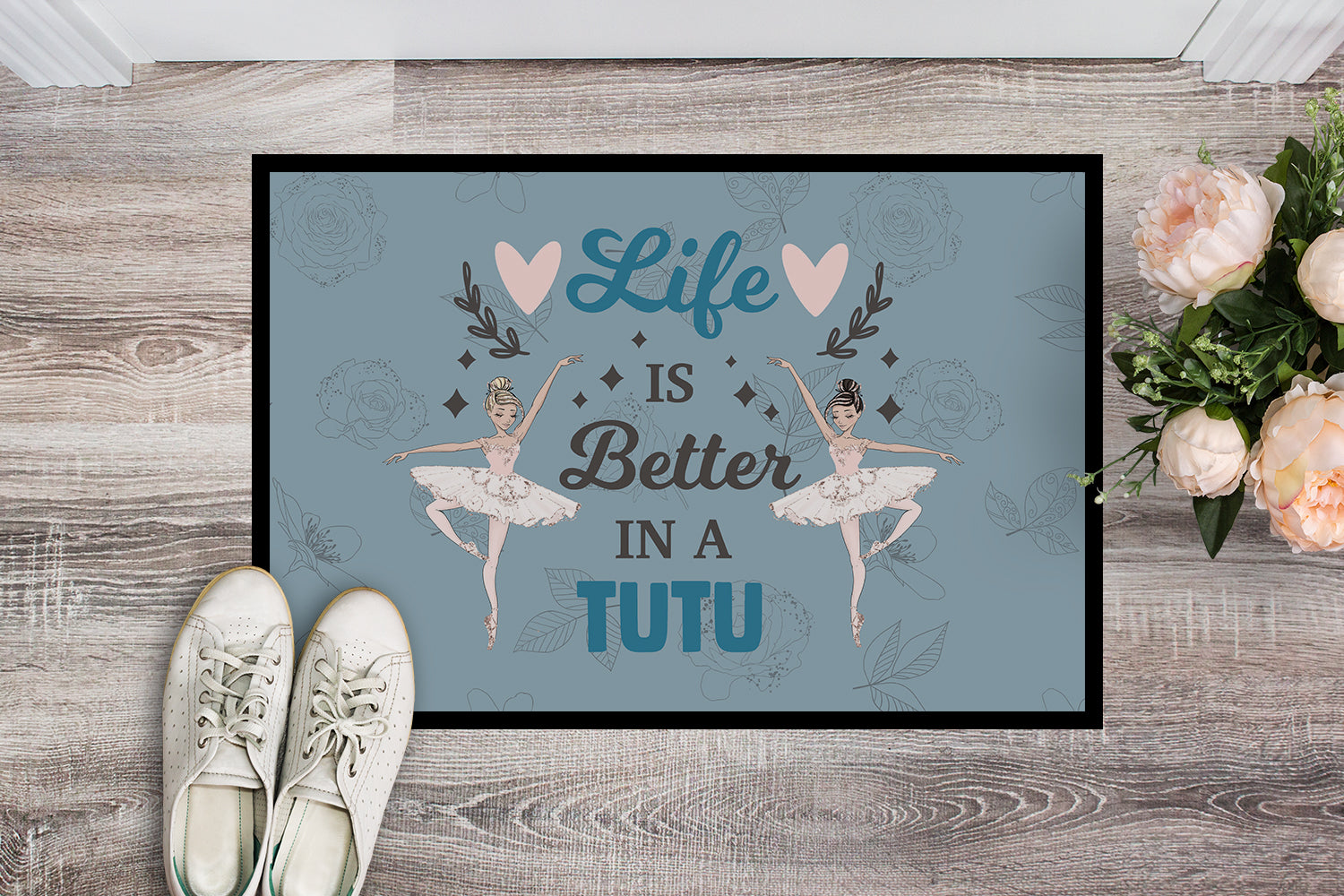 Life is Better in a Tutu Dance Indoor or Outdoor Mat 18x27 - the-store.com