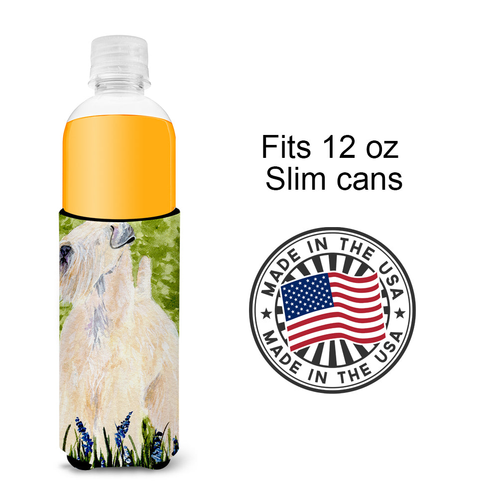 Wheaten Terrier Soft Coated Ultra Beverage Insulators for slim cans SS1033MUK.