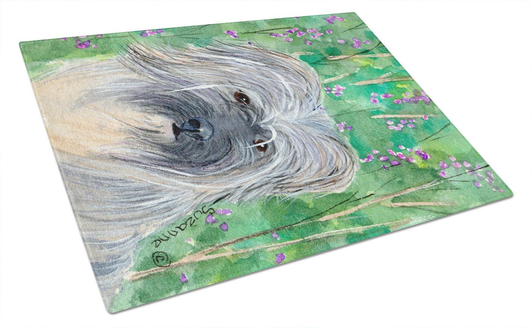 Berger des Pyrenese Glass Cutting Board Large by Caroline's Treasures