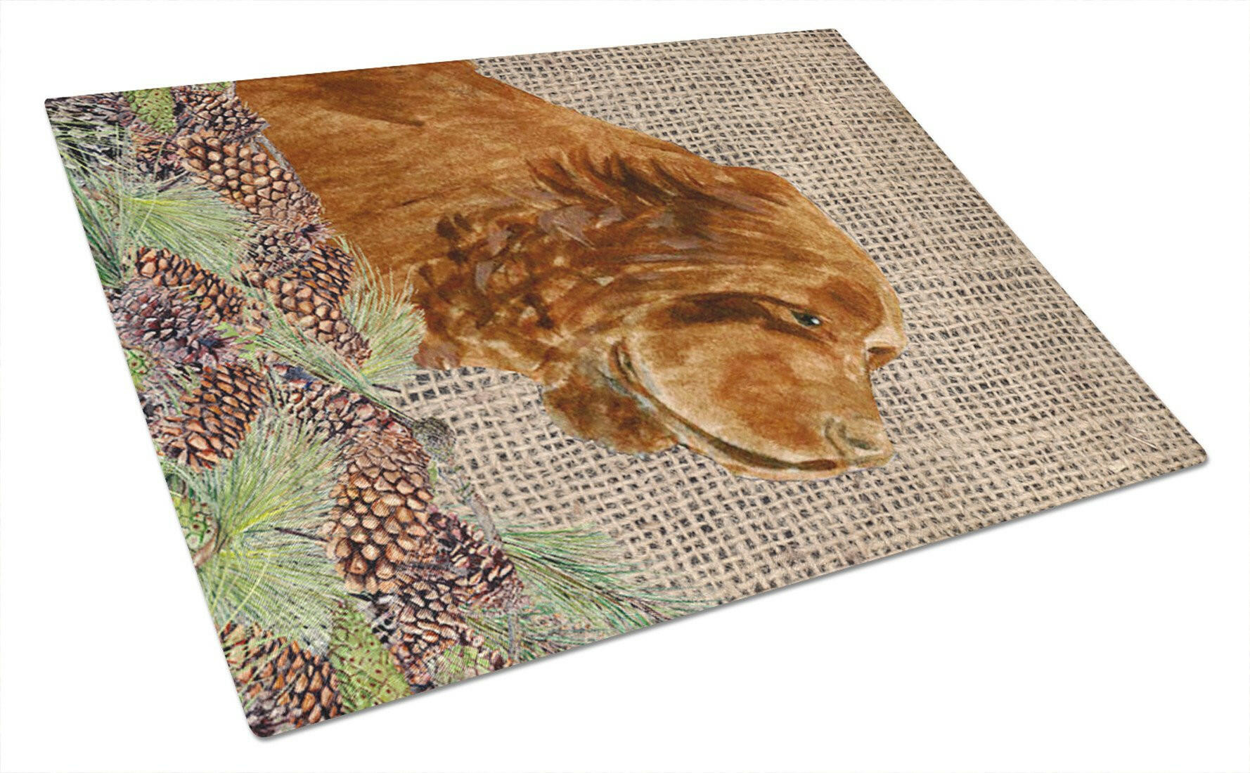 Sussex Spaniel Glass Cutting Board Large by Caroline's Treasures