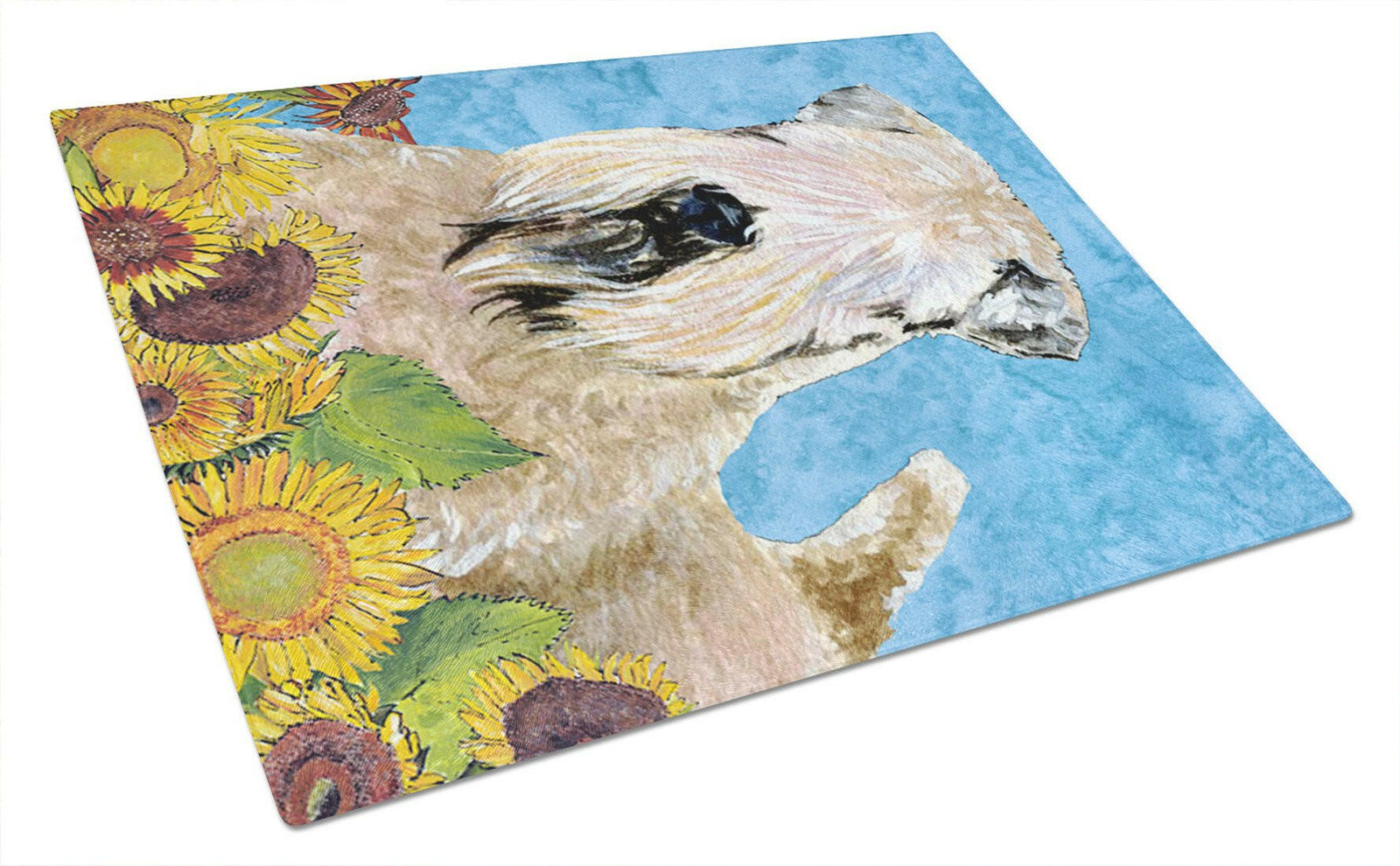 Wheaten Terrier Soft Coated Glass Cutting Board Large by Caroline's Treasures