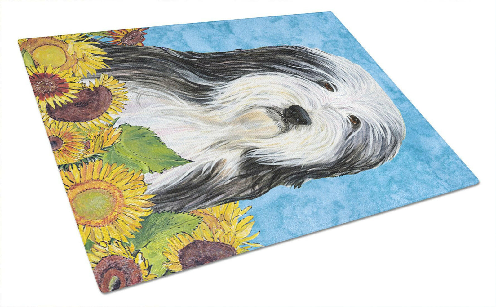 Bearded Collie Glass Cutting Board Large by Caroline's Treasures
