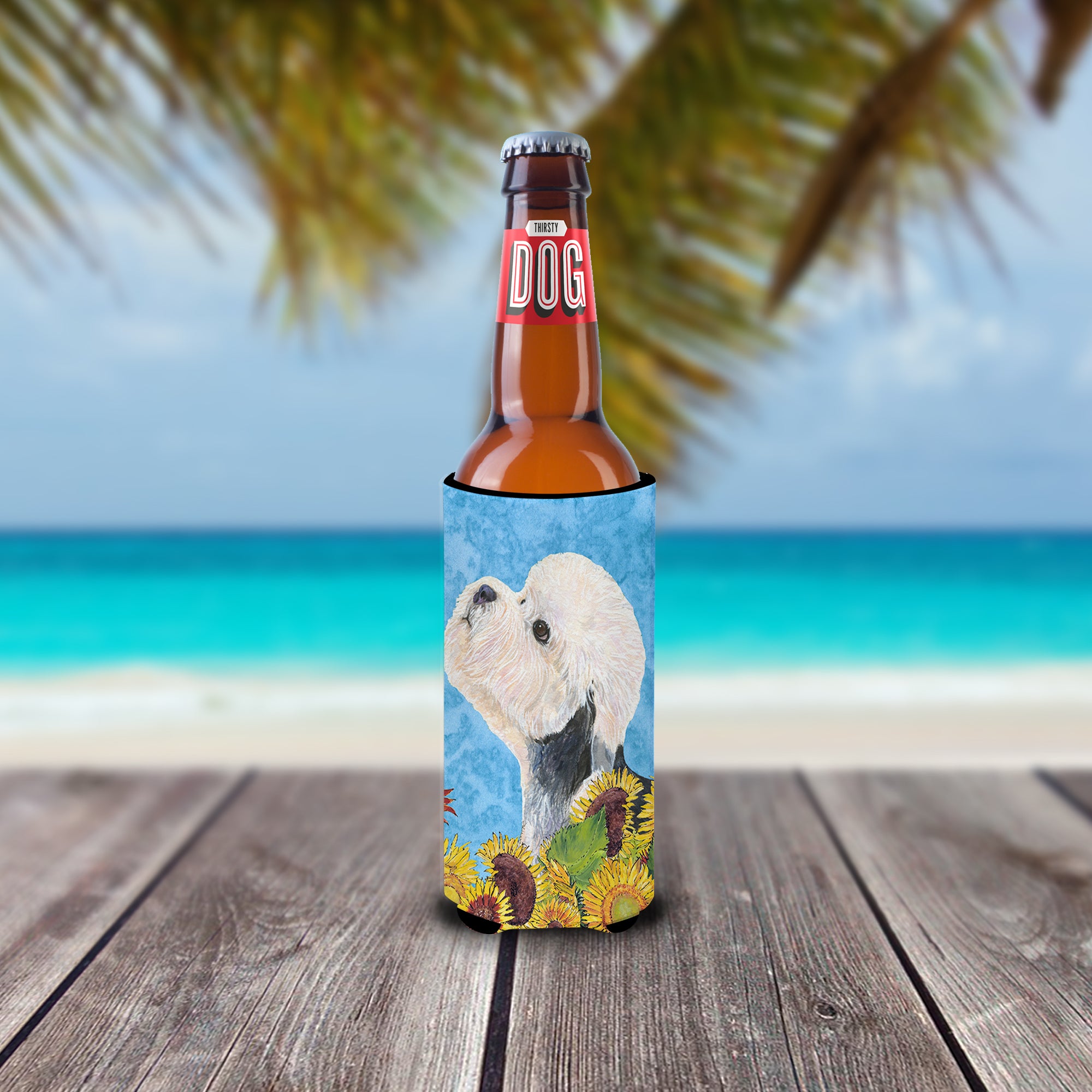 Dandie Dinmont Terrier in Summer Flowers Ultra Beverage Insulators for slim cans SS4136MUK