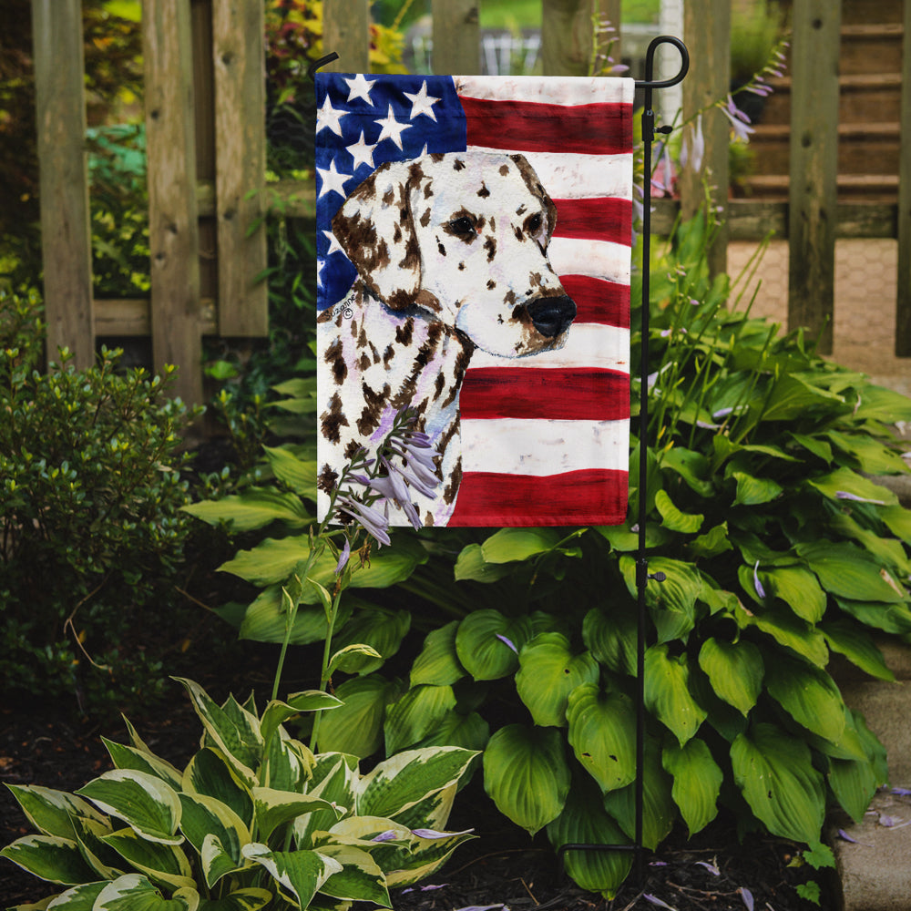 USA American Flag with Dalmatian Flag Garden Size.