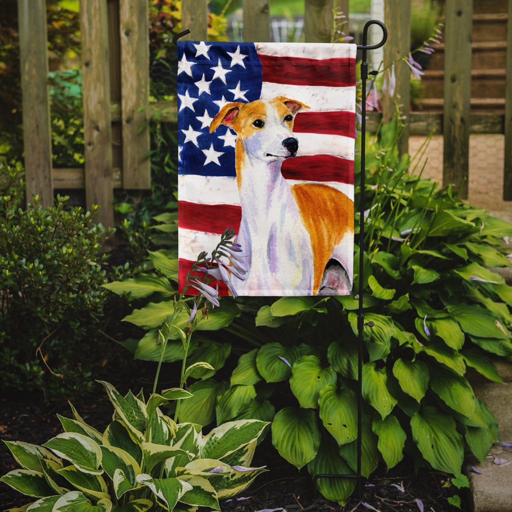 USA American Flag with Whippet Flag Garden Size.