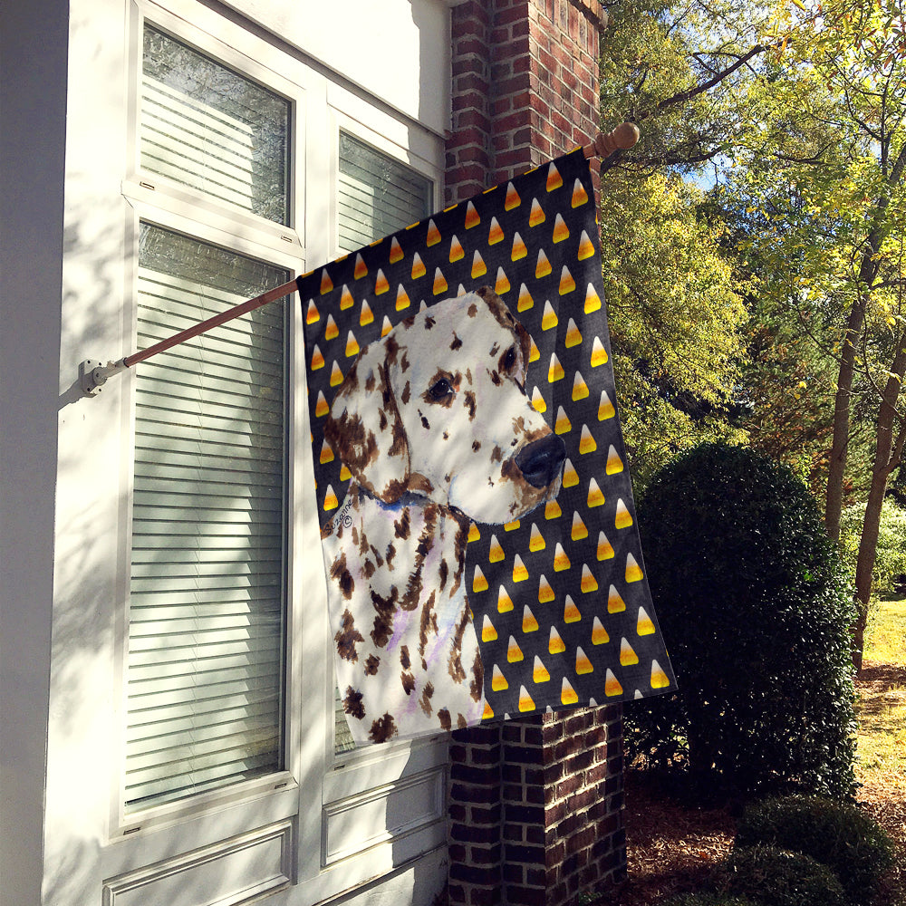 Dalmatian Candy Corn Halloween Portrait Flag Canvas House Size