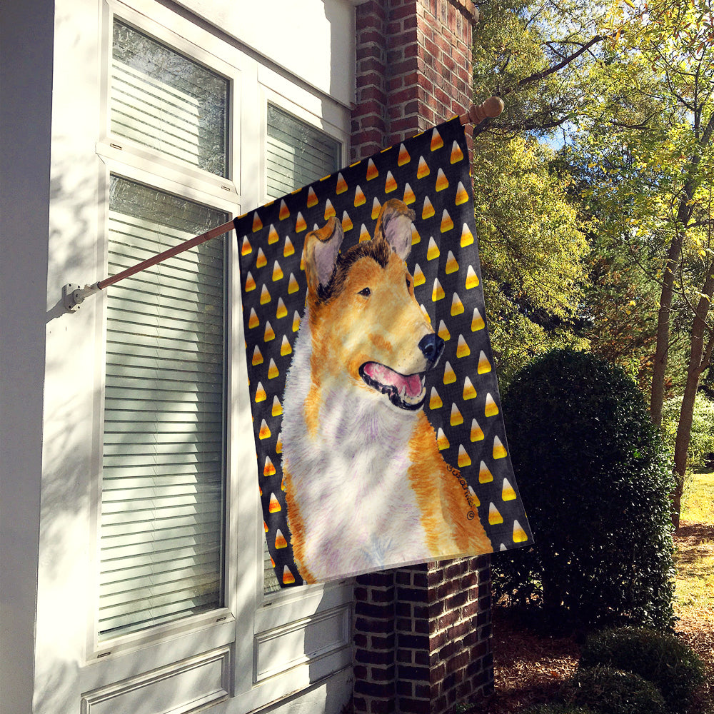 Collie Smooth Candy Corn Halloween Portrait Flag Canvas House Size