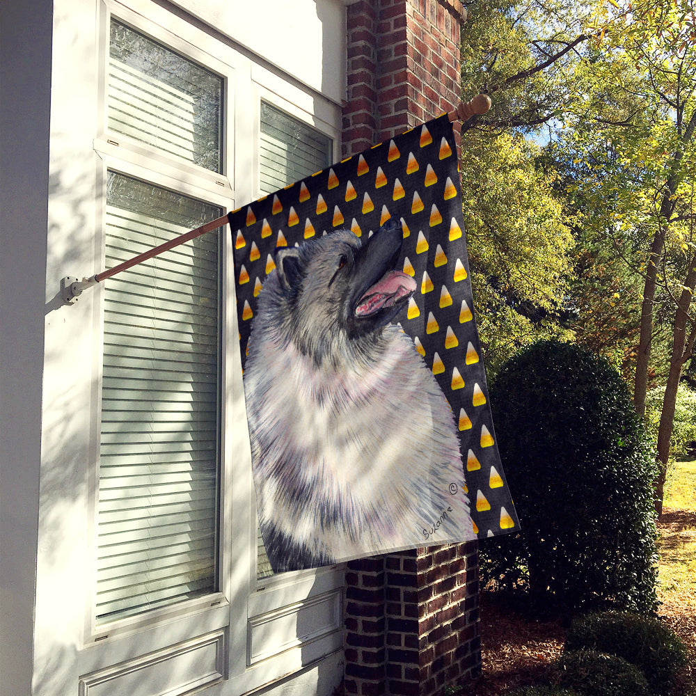 Keeshond Candy Corn Halloween Portrait Flag Canvas House Size