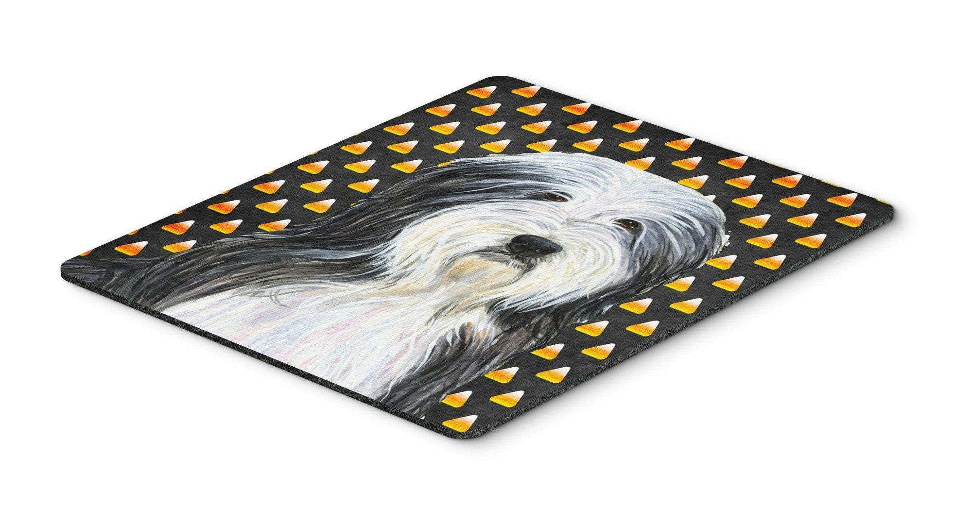 Bearded Collie Candy Corn Halloween Portrait Mouse Pad, Hot Pad or Trivet by Caroline's Treasures