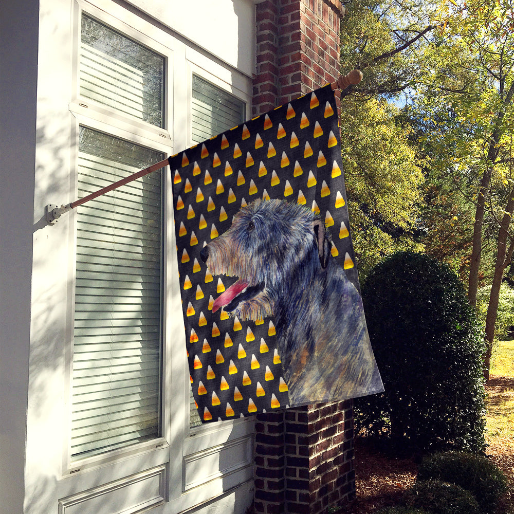 Irish Wolfhound Candy Corn Halloween Portrait Flag Canvas House Size