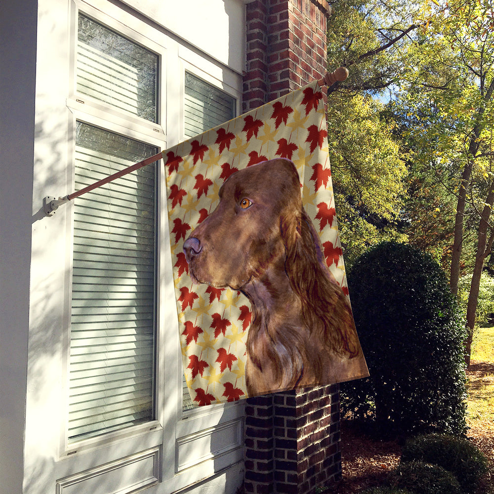 Field Spaniel Fall Leaves Portrait Flag Canvas House Size