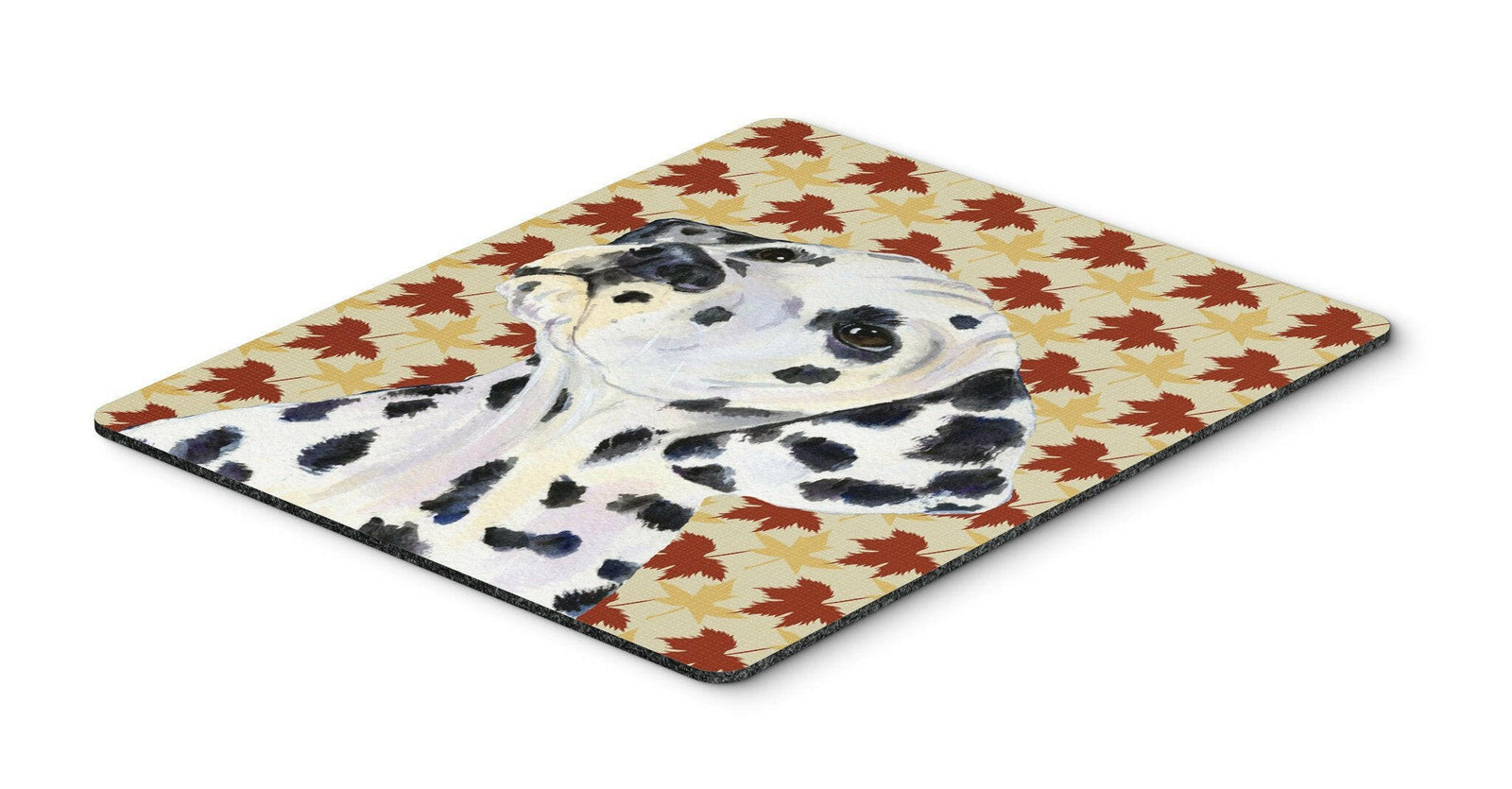 Dalmatian Fall Leaves Portrait Mouse Pad, Hot Pad or Trivet by Caroline's Treasures