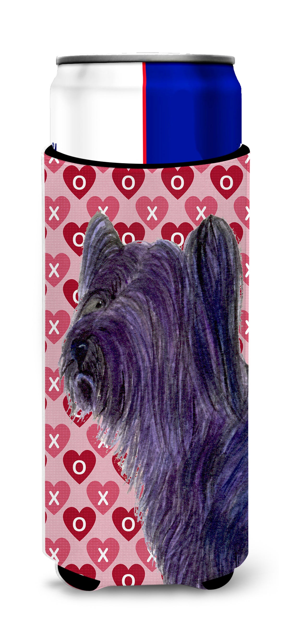 Skye Terrier Hearts Love and Valentine's Day Portrait Ultra Beverage Insulators for slim cans SS4463MUK.