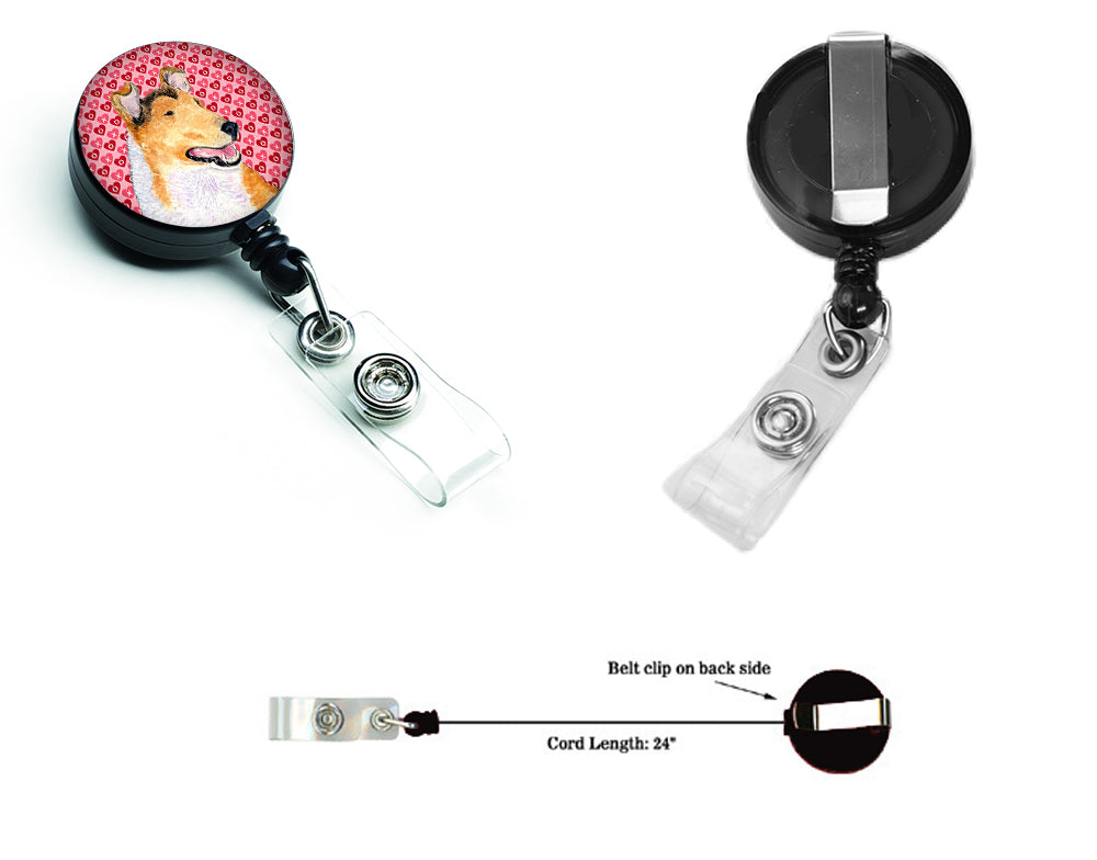 Collie Smooth Love  Retractable Badge Reel or ID Holder with Clip