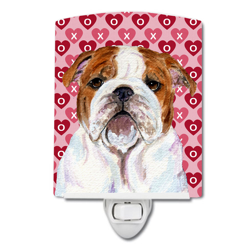 Bulldog English Hearts Love Valentine's Day Ceramic Night Light SS4484CNL - the-store.com