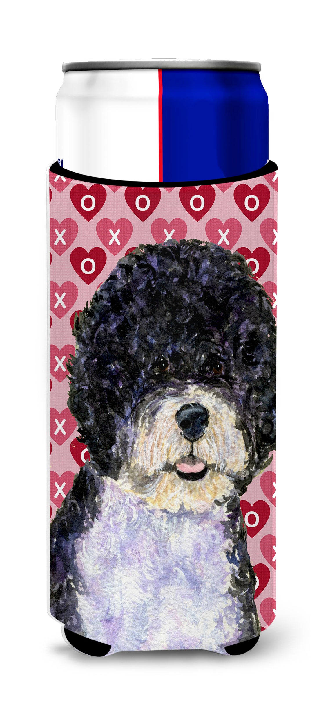 Portuguese Water Dog Hearts Love Valentine's Day Ultra Beverage Insulators for slim cans SS4490MUK