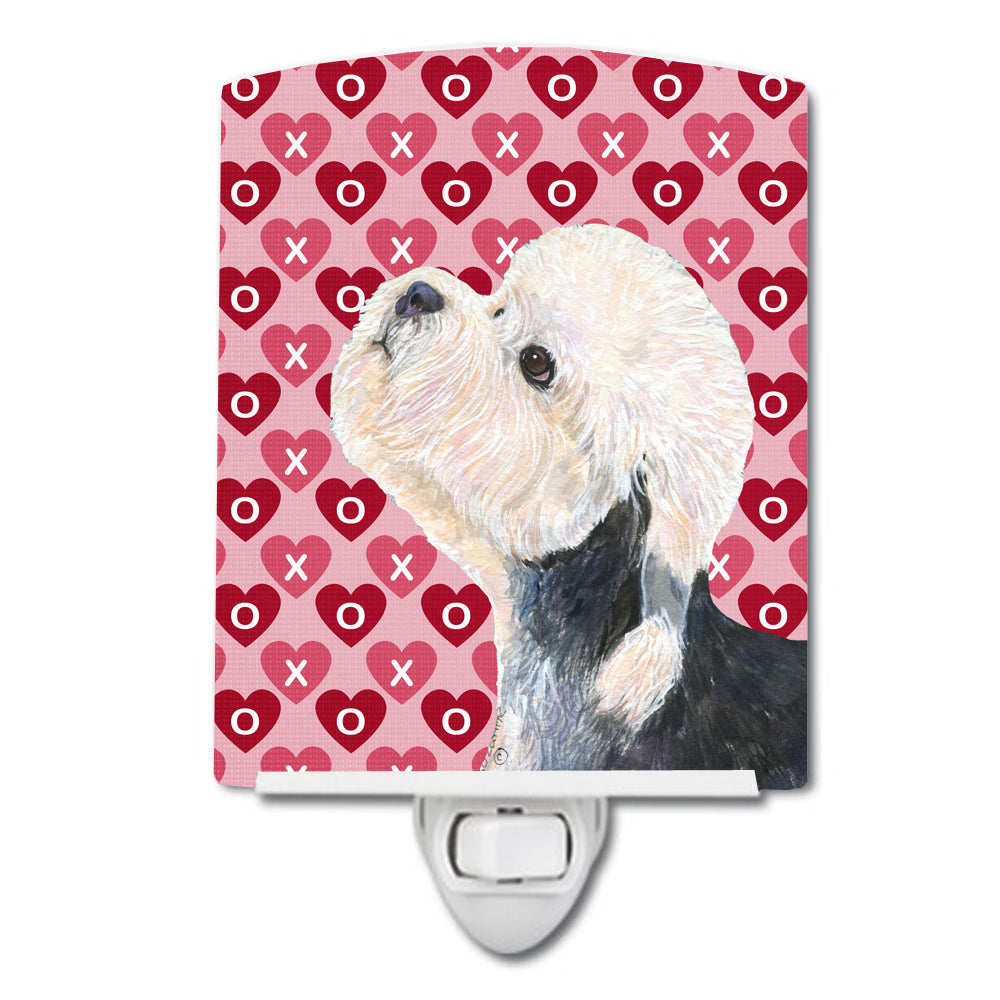 Dandie Dinmont Terrier Hearts Love Valentine's Day Ceramic Night Light SS4503CNL - the-store.com