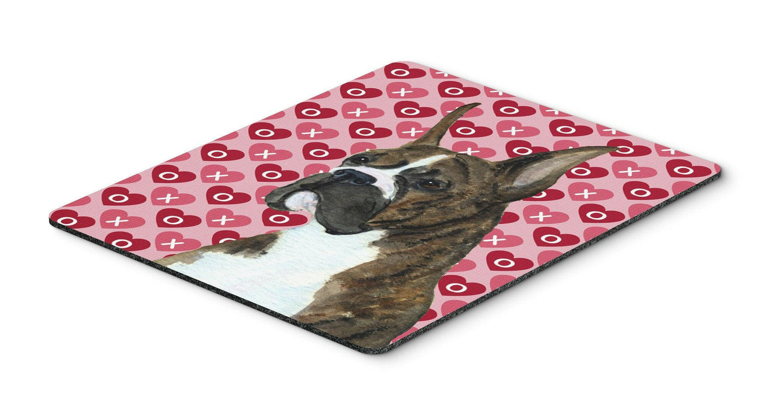 Boxer Hearts Love and Valentine's Day Portrait Mouse Pad, Hot Pad or Trivet by Caroline's Treasures