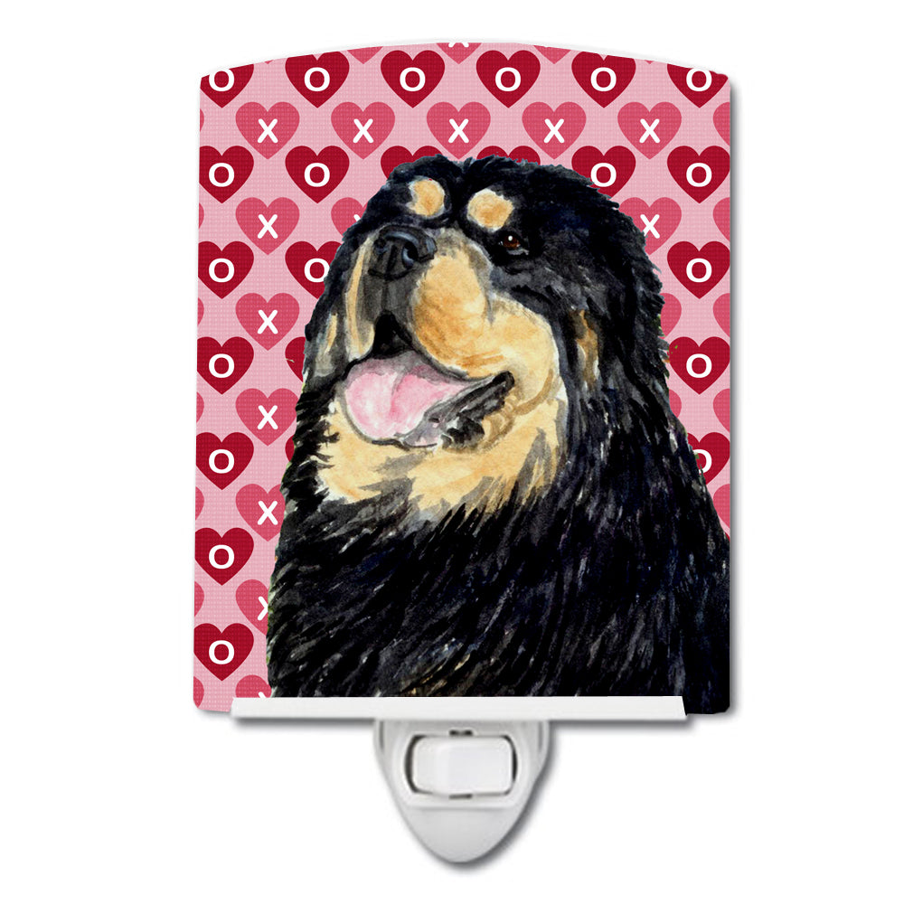 Tibetan Mastiff Hearts Love Valentine's Day Ceramic Night Light SS4512CNL - the-store.com