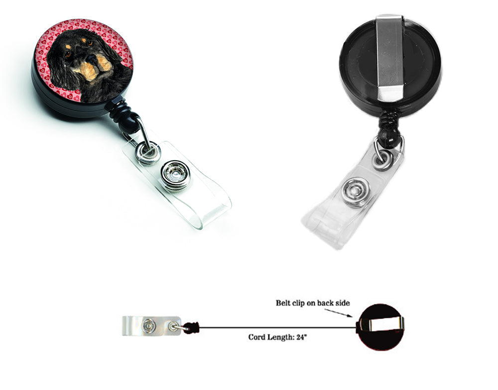 Gordon Setter Love Retractable Badge Reel or ID Holder with Clip