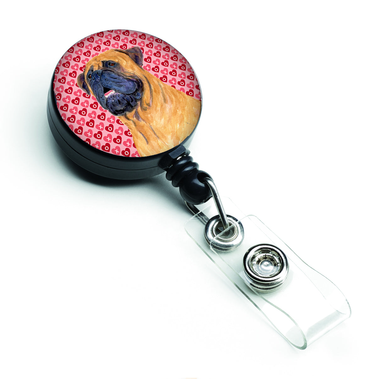 Mastiff Love Retractable Badge Reel or ID Holder with Clip.