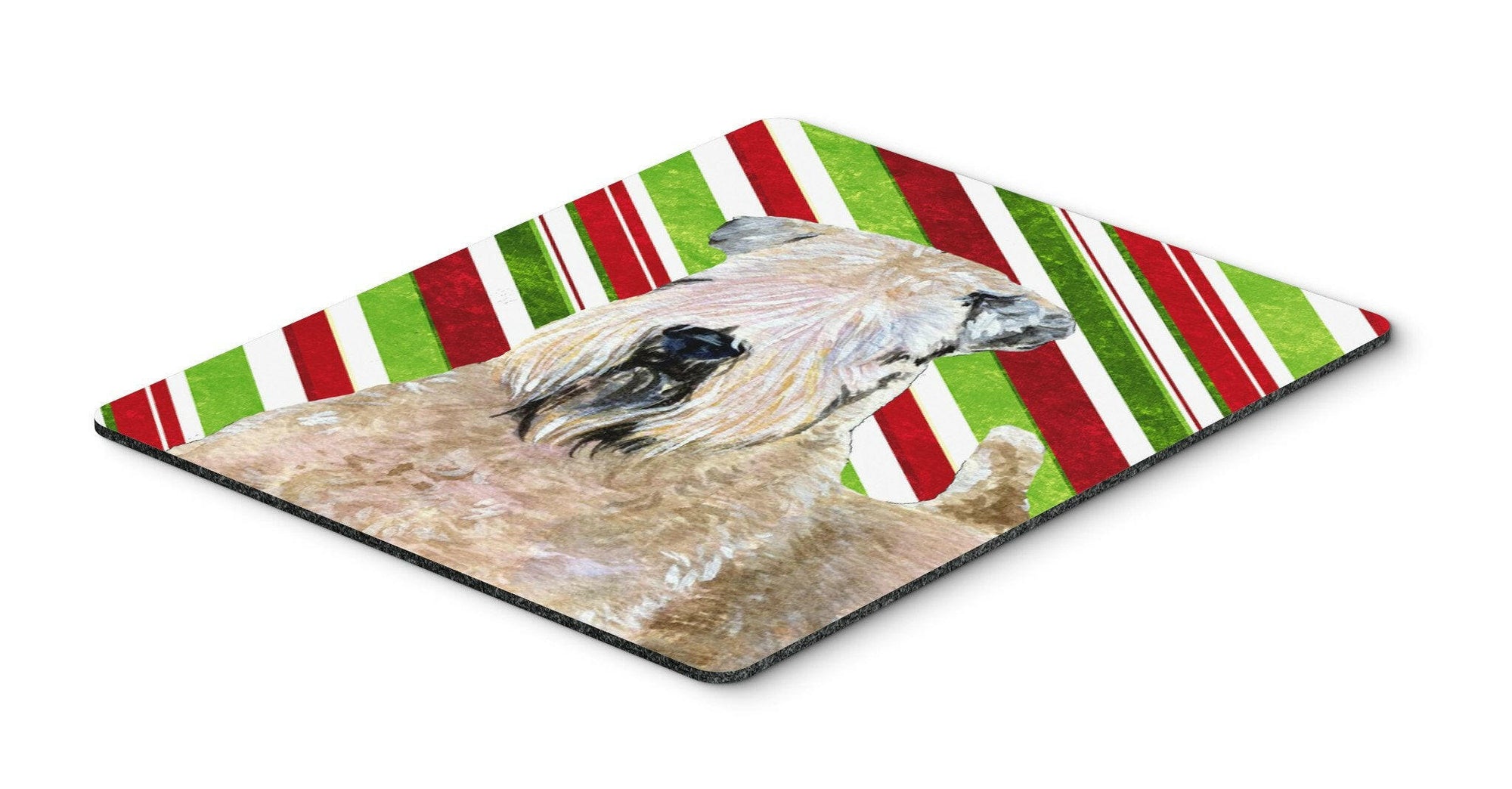 Wheaten Terrier Soft Coated Candy Cane Christmas Mouse Pad, Hot Pad Trivet by Caroline's Treasures