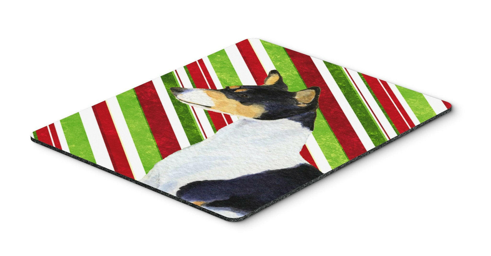 Basenji Candy Cane Holiday Christmas Mouse Pad, Hot Pad or Trivet by Caroline's Treasures