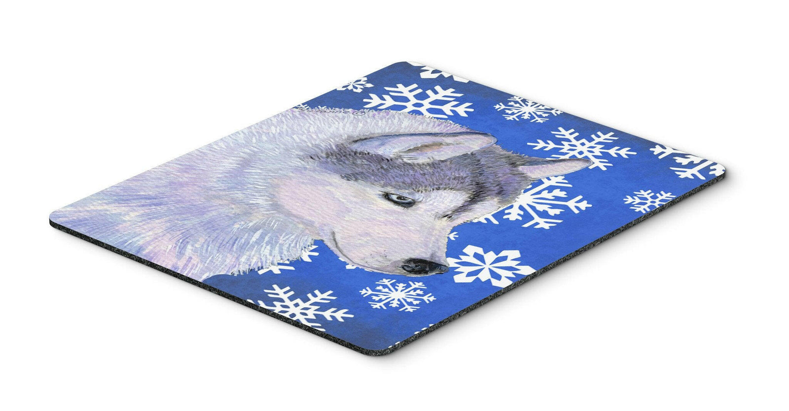 Siberian Husky Winter Snowflakes Holiday Mouse Pad, Hot Pad or Trivet by Caroline's Treasures