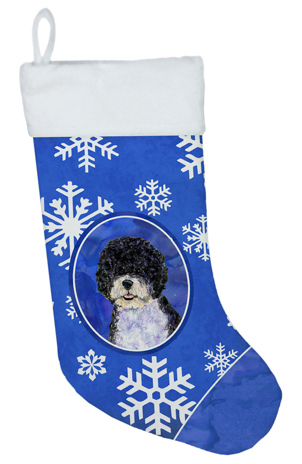 Portuguese Water Dog Winter Snowflakes Christmas Stocking SS4628