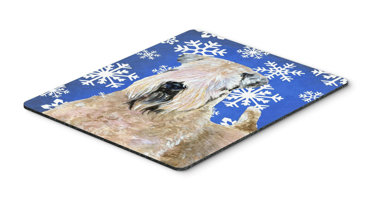 Wheaten Terrier Soft Coated Winter Snowflakes Mouse Pad, Hot Pad or Trivet by Caroline's Treasures