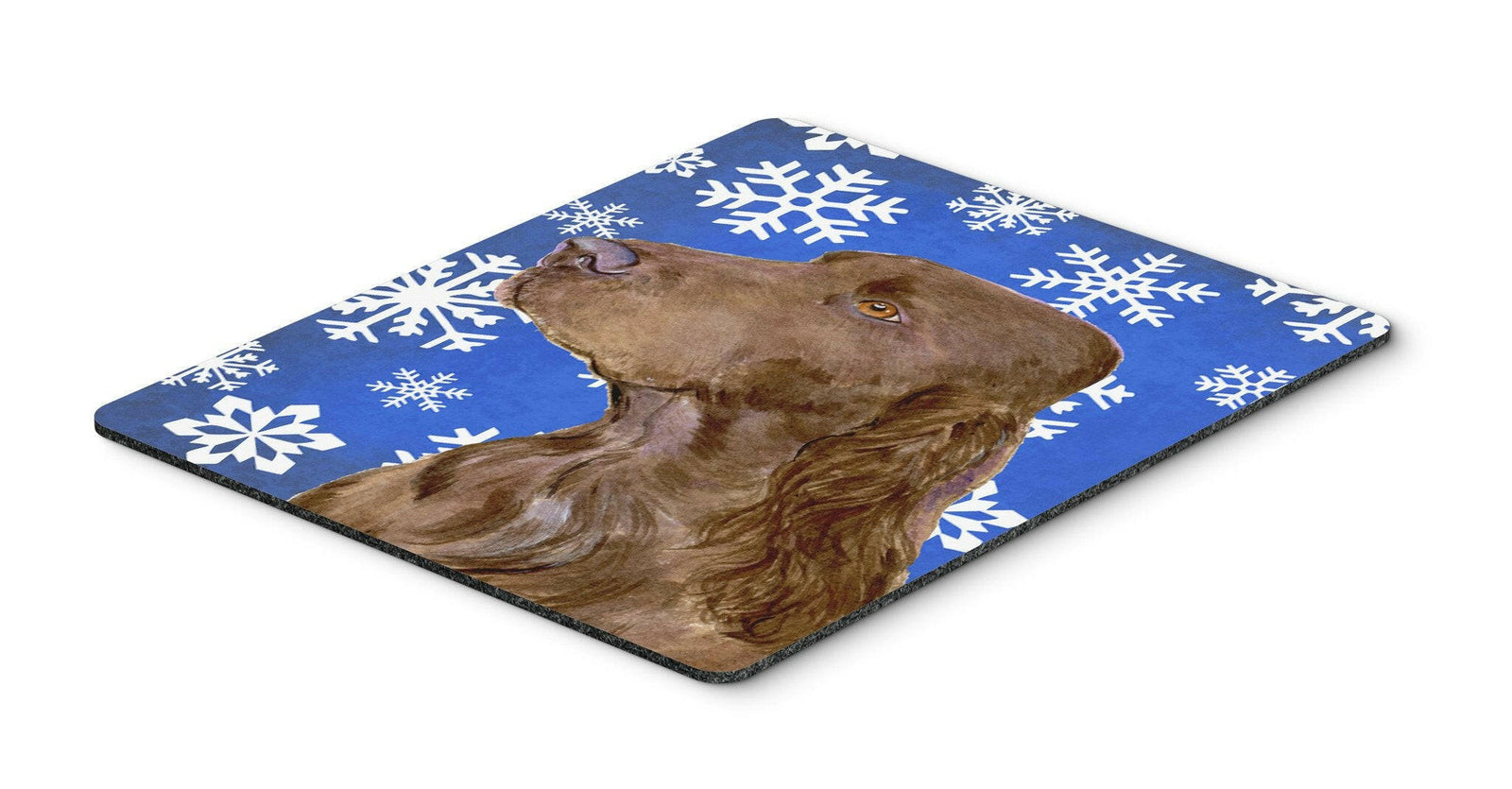 Field Spaniel Winter Snowflakes Holiday Mouse Pad, Hot Pad or Trivet by Caroline's Treasures