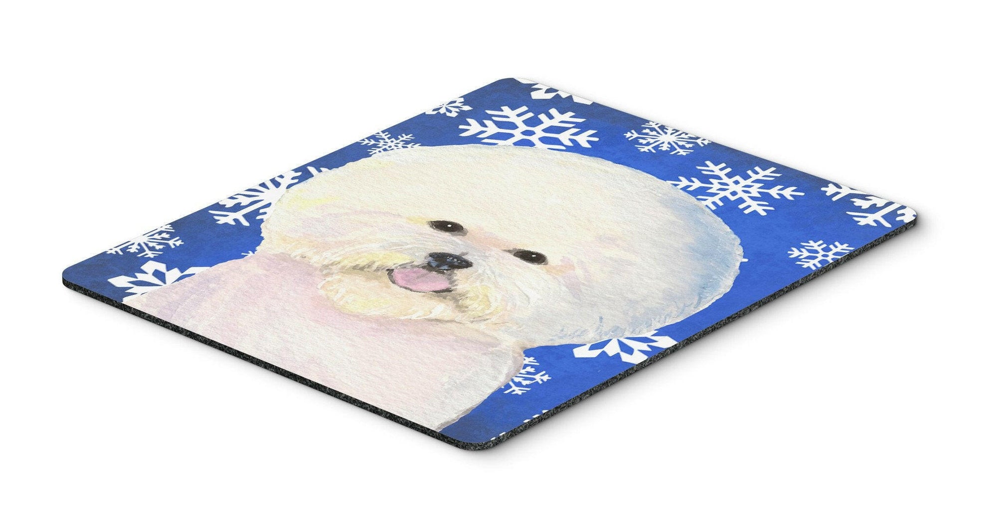 Bichon Frise Winter Snowflakes Holiday Mouse Pad, Hot Pad or Trivet by Caroline's Treasures