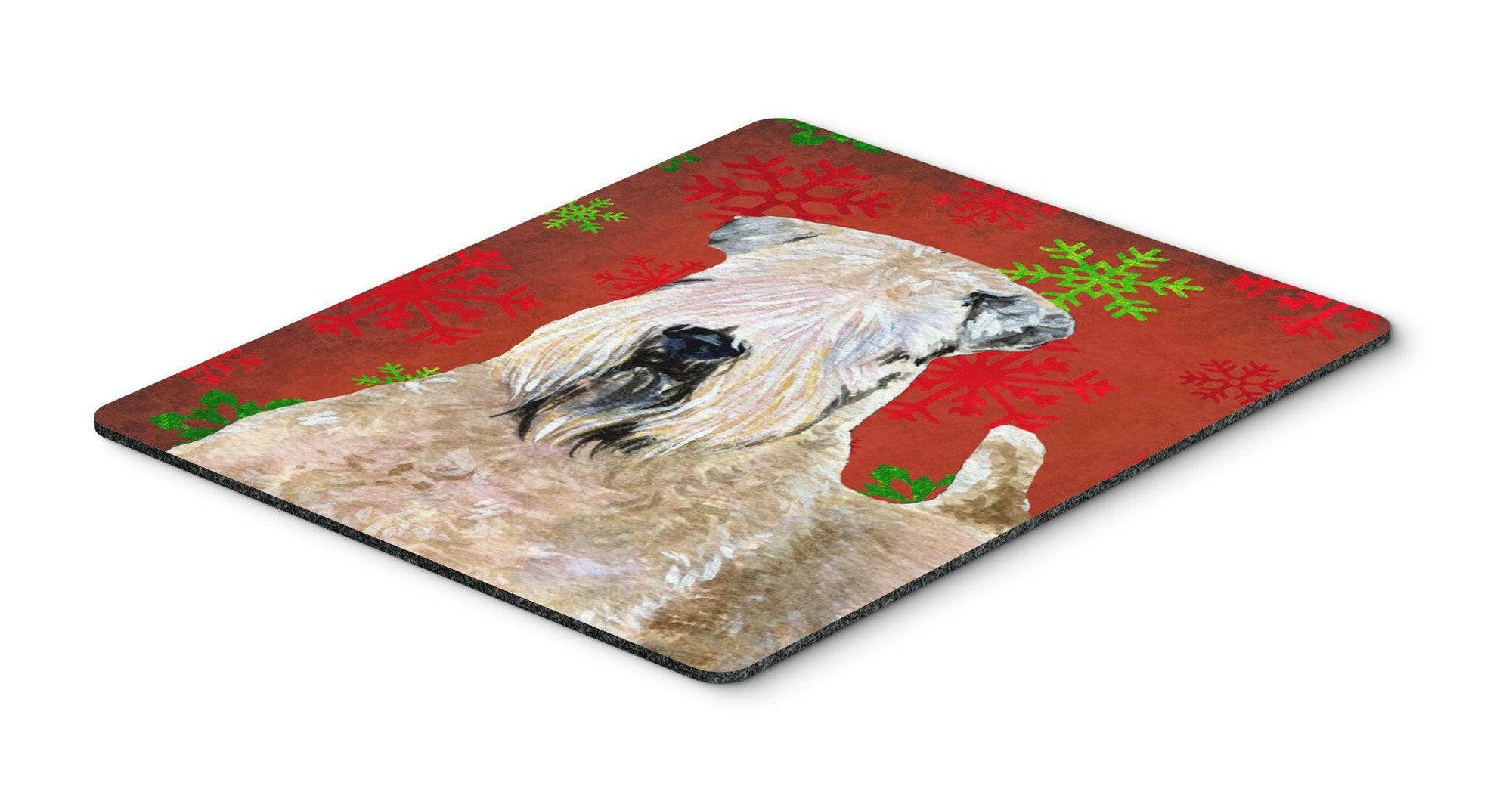 Wheaten Terrier Soft Coated Snowflakes Christmas Mouse Pad, Hot Pad or Trivet by Caroline's Treasures