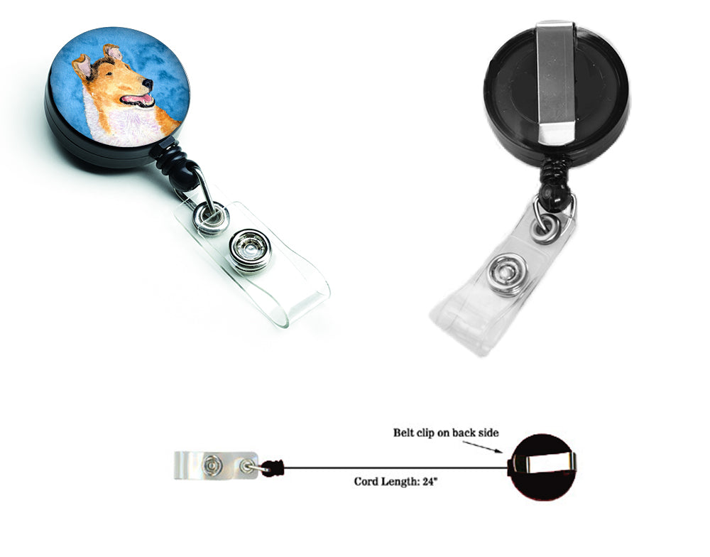 Collie Smooth  Retractable Badge Reel or ID Holder with Clip SS4746