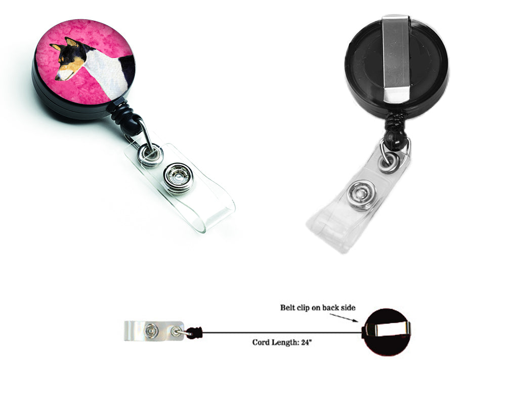 Basenji  Retractable Badge Reel or ID Holder with Clip SS4790.