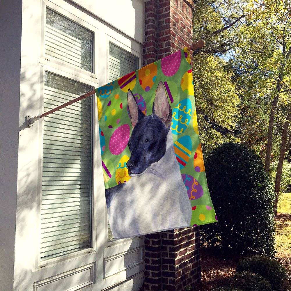 Rat Terrier Easter Eggtravaganza Flag Canvas House Size