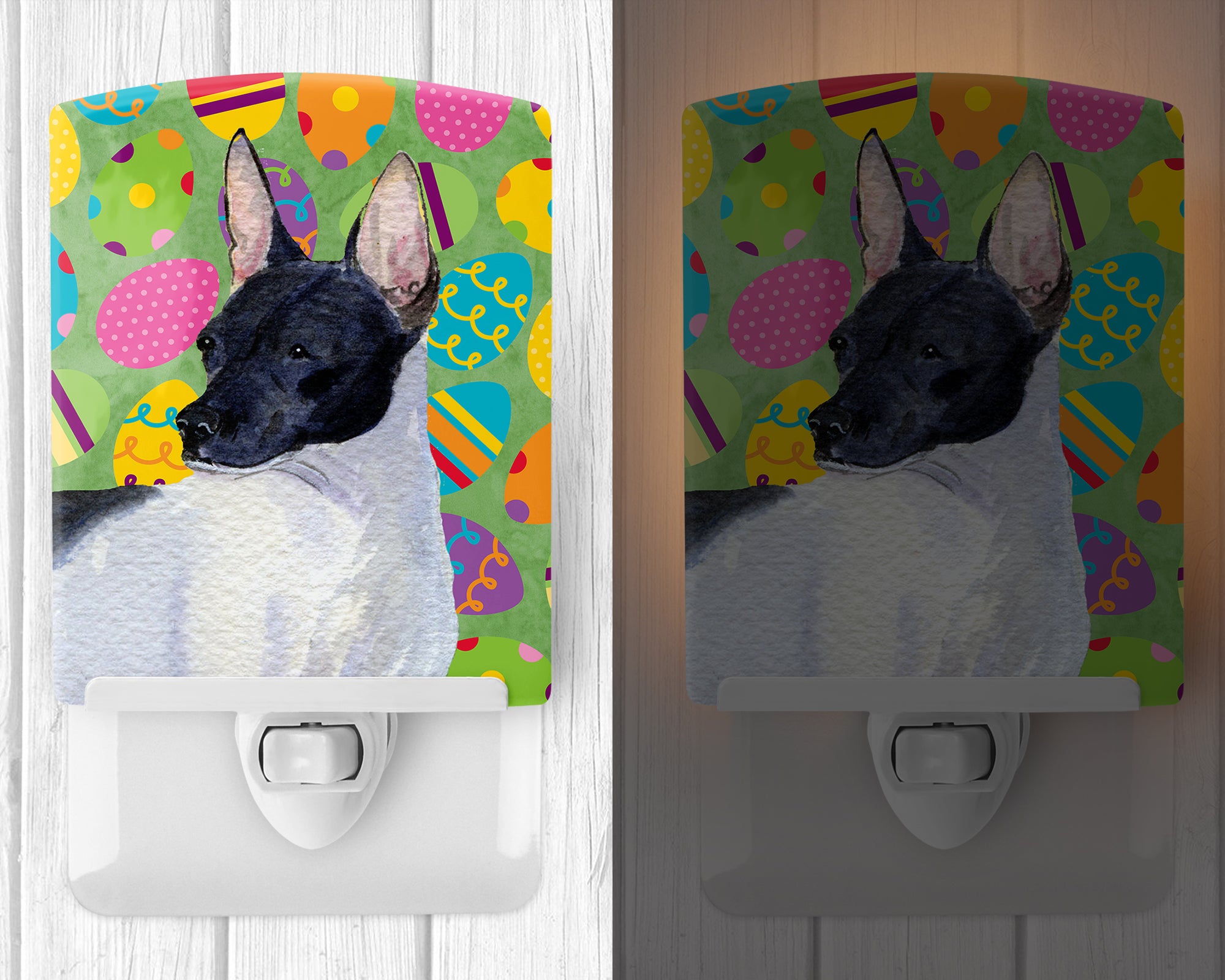 Rat Terrier Easter Eggtravaganza Ceramic Night Light SS4825CNL - the-store.com