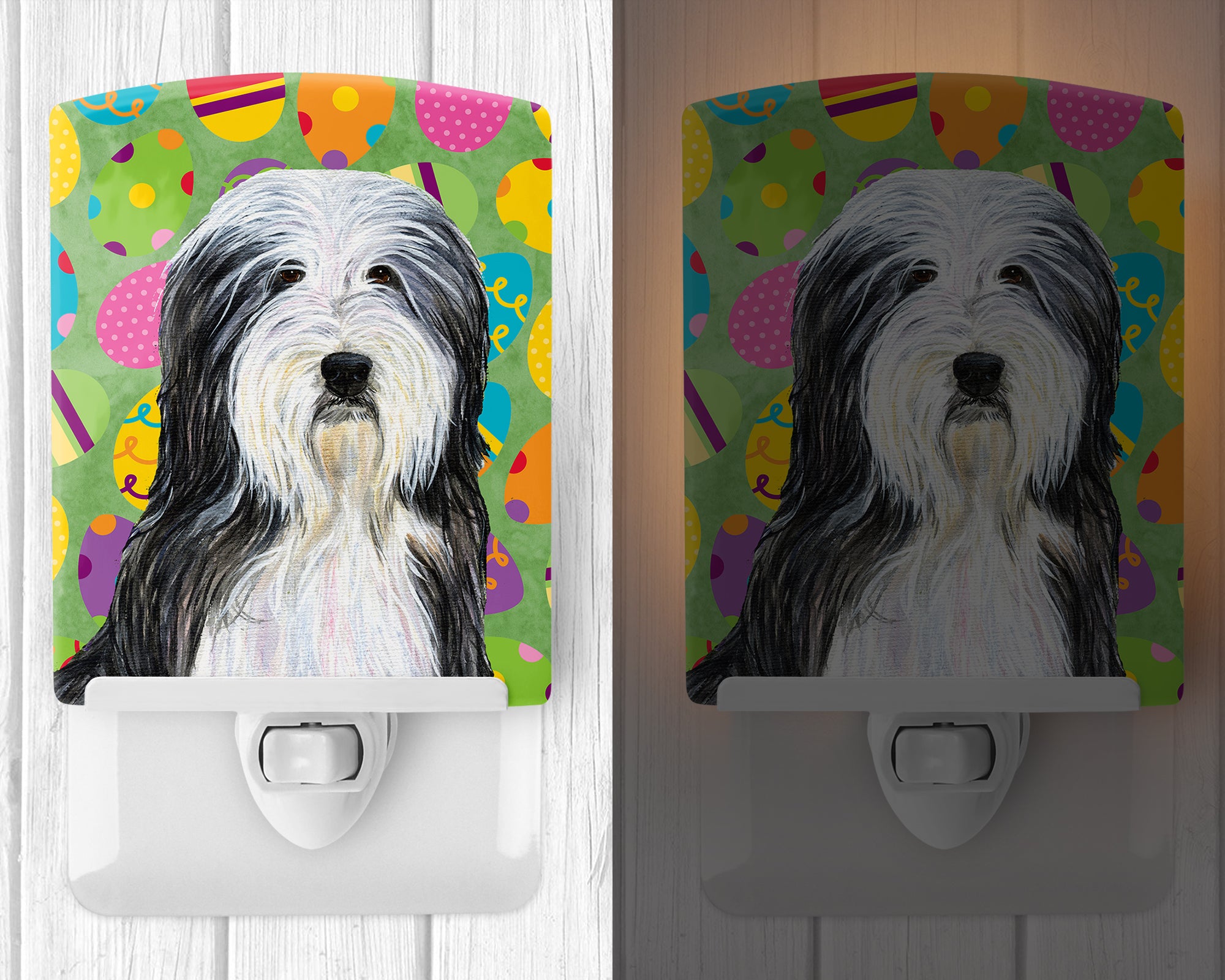 Bearded Collie Easter Eggtravaganza Ceramic Night Light SS4842CNL - the-store.com