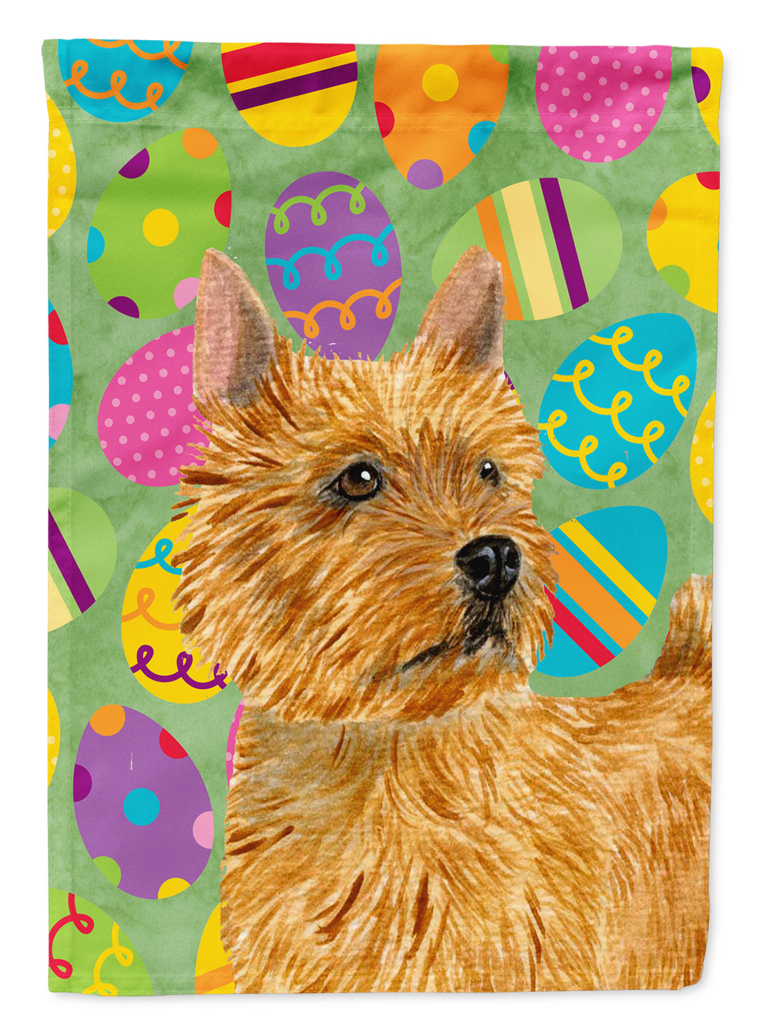 Norwich Terrier Easter Eggtravaganza Flag Canvas House Size