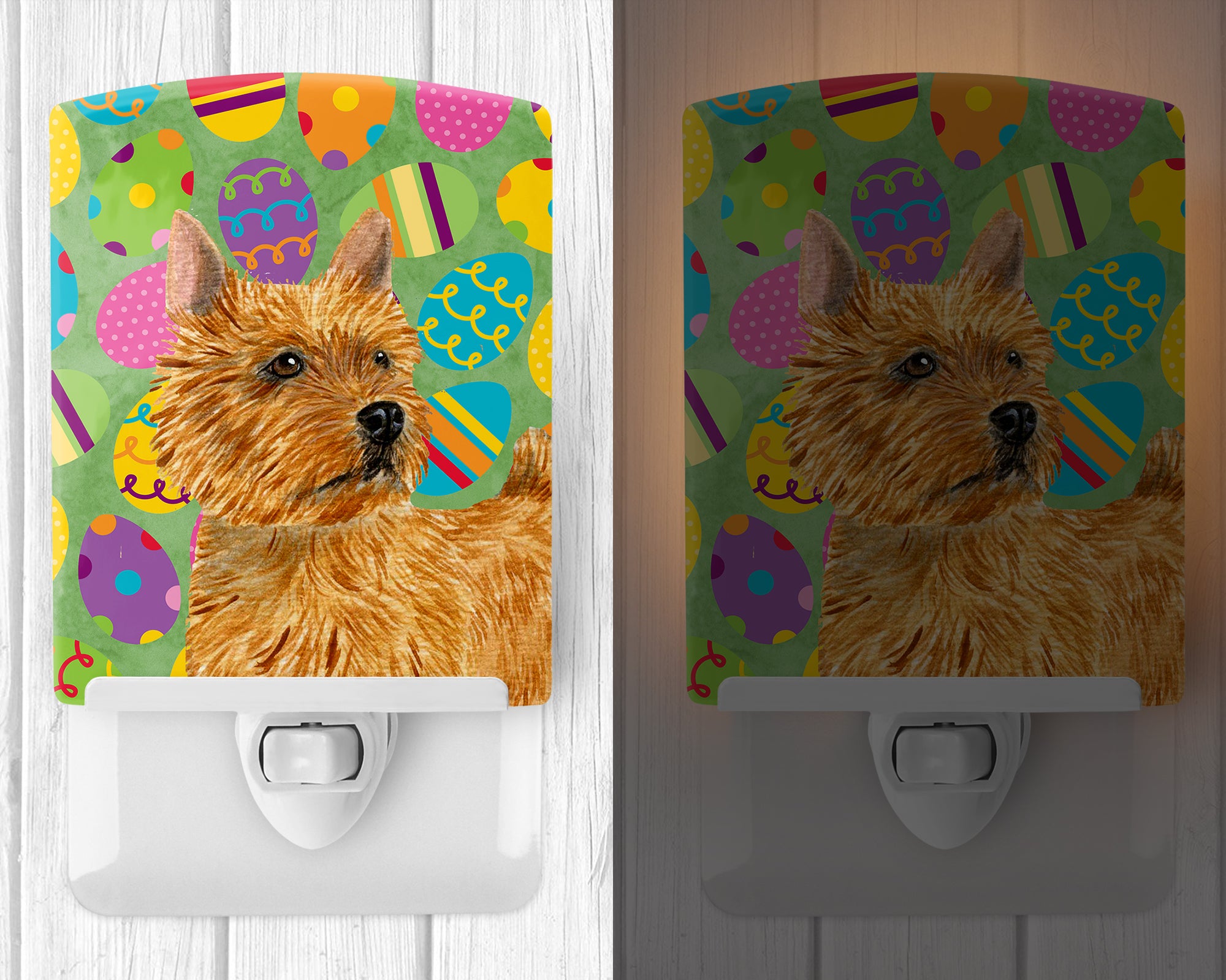 Norwich Terrier Easter Eggtravaganza Ceramic Night Light SS4844CNL - the-store.com