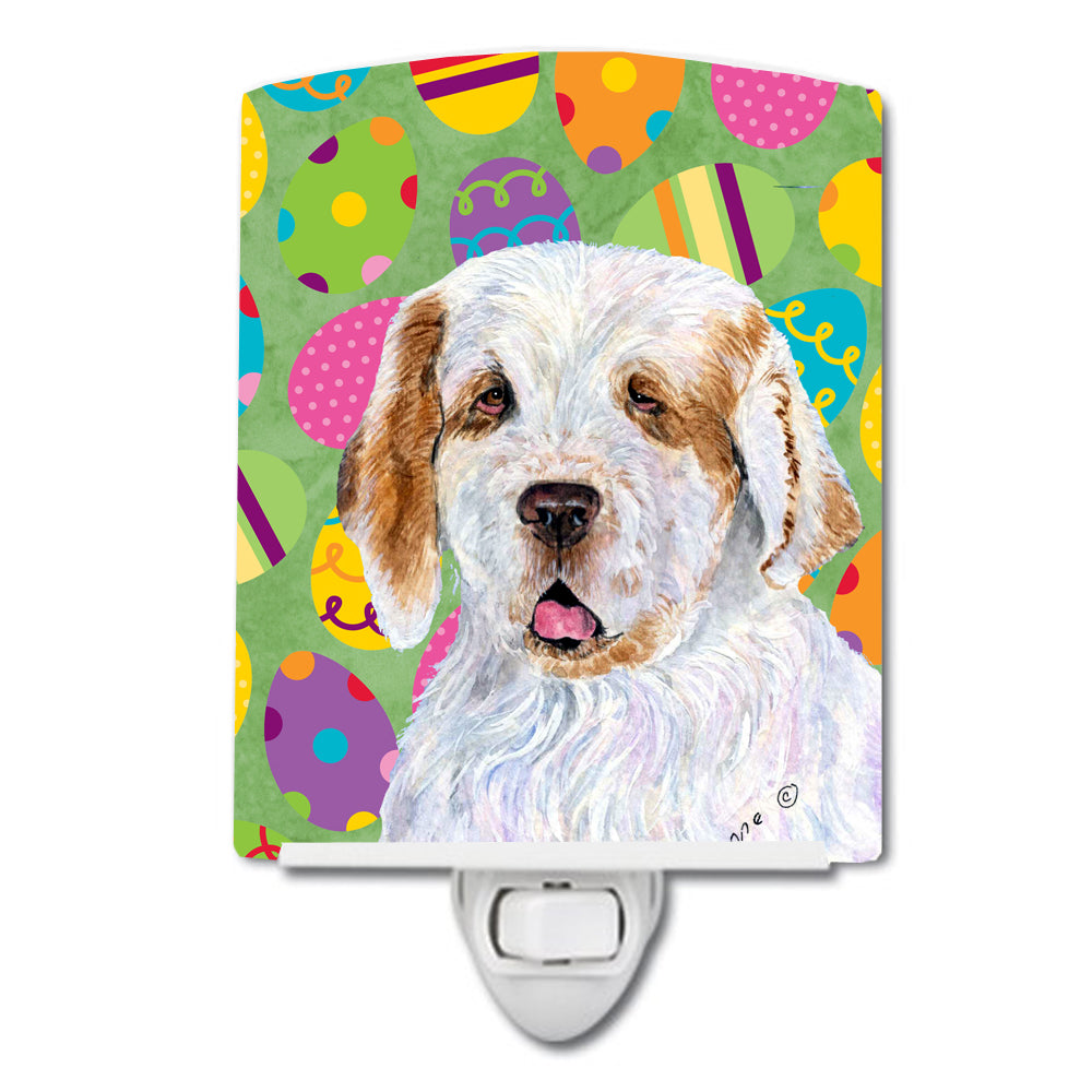 Clumber Spaniel Easter Eggtravaganza Ceramic Night Light SS4845CNL - the-store.com