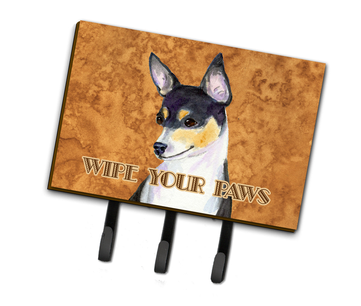 Toy Fox Terrier Wipe your Paws Leash or Key Holder