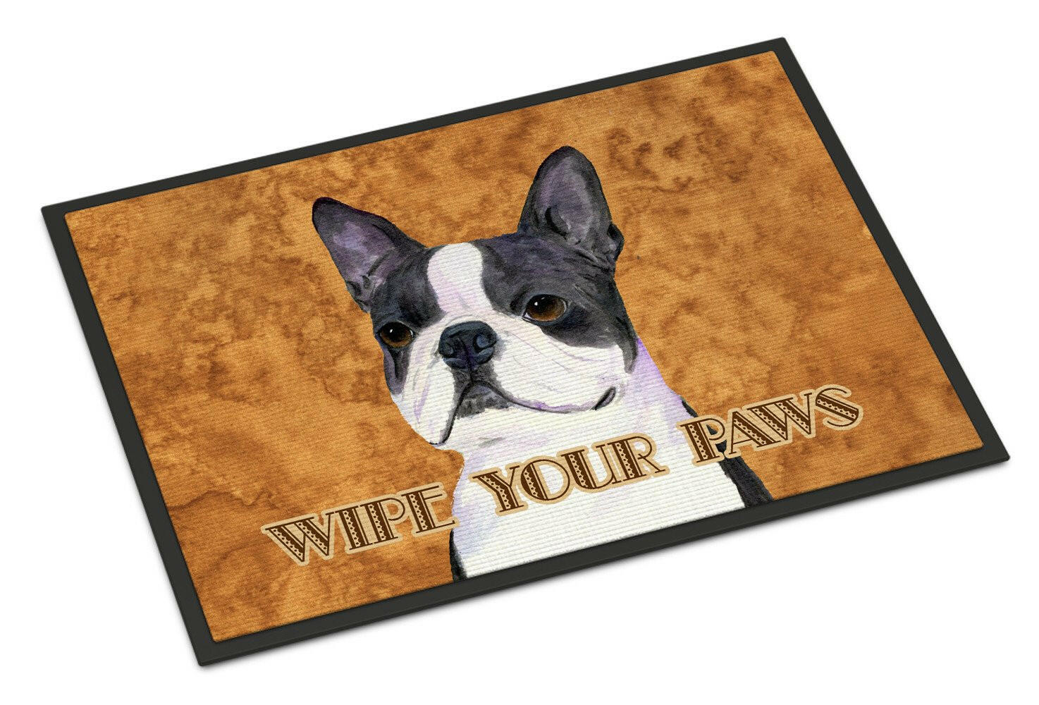 Boston Terrier Wipe your Paws Indoor or Outdoor Mat 24x36 SS4884JMAT - the-store.com